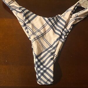 Gray and Cream Plaid Bikini